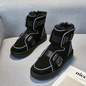 Bottes de neige en velours pour femmes, chaussures chaudes en coton, antidérapantes, en cuir nubuck, nouvelle collection hiver 2021 - Product Image 2
