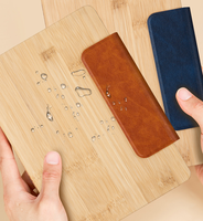 Cahier d'affaires en bois de bambou de qualité supérieure personnalisé gravé bureau bloc-notes Luxe couverture en tissu fermeture magnétique fil cousu thermique