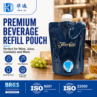 Pochette de recharge personnalisée pour boissons 3L, sac souple avec robinet inférieur anti-fuite pour vin, jus et traiteurs