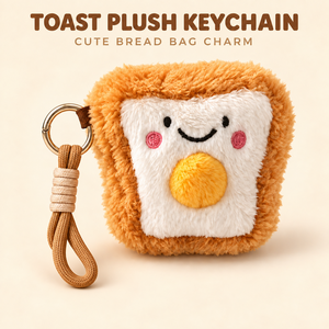 Llavero de peluche personalizado con forma de comida: Huevo frito y tostada, suave y relleno, colgante para bolso, OEM ODM, juguete de peluche <span class=keywords><strong>Kawaii</strong></span>, venta al por mayor para marcas y compradores de regalos - Product Image 1