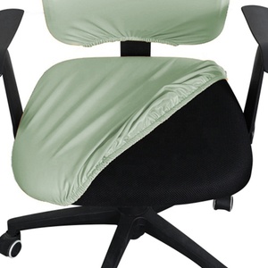 Fundas lisas <span class=keywords><strong>de</strong></span> cuero impermeables para asiento, cojín elástico, <span class=keywords><strong>funda</strong></span> para <span class=keywords><strong>silla</strong></span>, <span class=keywords><strong>funda</strong></span> para <span class=keywords><strong>silla</strong></span> <span class=keywords><strong>de</strong></span> <span class=keywords><strong>oficina</strong></span> con correa - Product Image 1