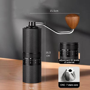 Molinillo de Café Manual Portátil, Mini, con 60 Niveles de Ajuste Externo, de Aleación de Aluminio y Acero Inoxidable 420, para Espresso - Product Image 2