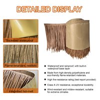 Panneau de toiture en chaume synthétique à 2 couches, imperméable, ignifuge, résistant aux UV, anti-vieillissement, tuile de chaume artificielle pour hôtel-resort