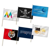 Mini drapeaux personnalisés 14x21cm 20x30cm 30x45cm Bannière d'affaires Polyester Soie Matériaux pour voitures Modèle de drapeau du monde