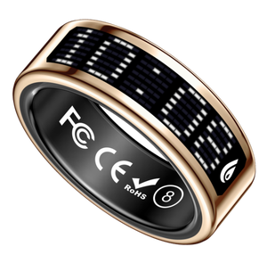 Bague connectée HR016 de bonne qualité, épaisseur <span class=keywords><strong>2</strong></span>,5 mm, batterie 26 mAh, affichage LED, suivi de santé, compteur de prières musulmanes, bague IA - Product Image 3