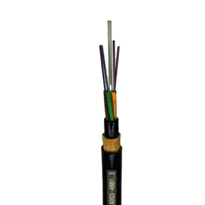 Cable de fibra óptica de cubierta única/doble ADSS superior Cable aéreo de 12 núcleos con 24 48 76 núcleos Certificado CE RoHS Precio de fábrica