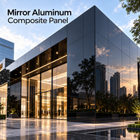 Panneau composite en aluminium miroir argenté 3 mm 4x8 pieds, plaque ACP pour murs intérieurs décoratifs