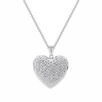 Joias de prata 925 de cristal de gelo, pingente em formato de coração, acessório feminino para meninos e meninas