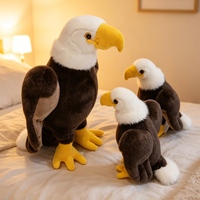 Boneka Elang Botak Realistis Simulasi Elang Amerika Mainan Hewan Patriotik Penghilang Stres Grosir Produsen Kustom