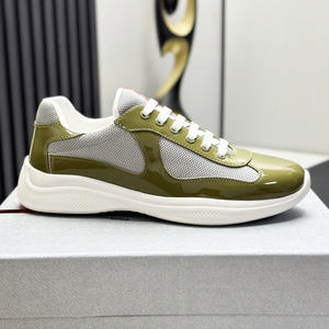 Nouvelles Chaussures de Sport en Cuir et Maille Style Patchwork 2026 - Chaussures Décontractées de Sport Designer American Cup pour Hommes et Femmes - Product Image 5