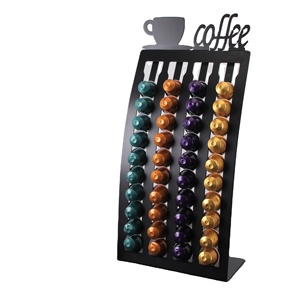 Offre Spéciale 40 pièces noir Couleur Fer Debout <span class=keywords><strong>Nespresso</strong></span> Porte-Capsule de Café - Product Image 1