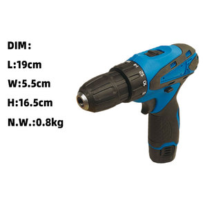 Perceuse à percussion électrique sans fil <span class=keywords><strong>12V</strong></span>, kit de perceuse multifonction portable avec tournevis pour l'entretien domestique et industriel - Product Image 3