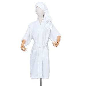 Wholesale white robes Good quality plus size hotel kimono robe Custom luxury spa bathrobes for women
