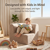 Sofá de Espuma para Niños 4 en 1, Suave y Seguro, con Bordes Redondeados, Funda Lavable, para Jugar en Interiores, para Familias y Jardines de Infancia