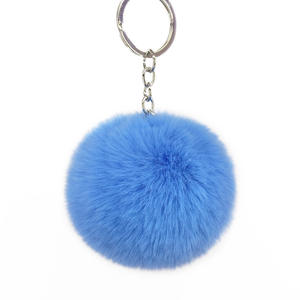2024 <span class=keywords><strong>pas</strong></span> <span class=keywords><strong>cher</strong></span> 8cm fourrure de lapin en peluche personnalisé fausse fourrure boule forme Pom Pom porte-clés <span class=keywords><strong>moelleux</strong></span> bouffée personnalisé porte-clés fabricant - Product Image 3