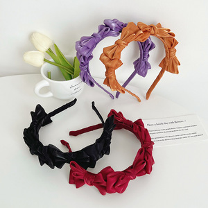 Accesorios para el cabello para niña, diadema de lazo completo, cinta para el pelo de tela de hilo, lazo de princesa, Aro para el pelo en primavera - Product Image 3