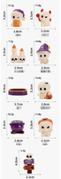 Kit de Scène d'Halloween Effrayante : Figurines Miniatures, Ensemble de Jeu de Potions, Chaudron de Sorcière, Cercueil, Bougie, Jouet Artisanal, Décoration de Fête