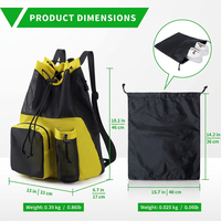 Sac à dos personnalisé en maille grande maille avec cordon de serrage et compartiment à chaussures – Sac de sport durable pour natation, gym, yoga, plage et voyage