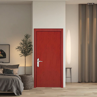 Portes en panneaux de bois de style chinois moderne en MDF, finition bois pour chambre à coucher et entrepôt, usage domestique