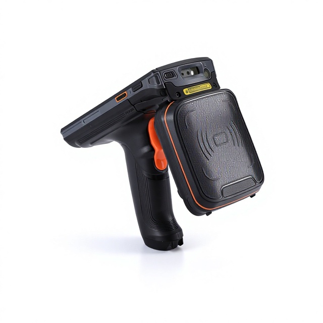 GH05 Industrial UHF RFID Handheld Terminal IP65 Dual Batteries 9000mAh 0-20M 5dBi Antenna USB Interface for Warehouse Stock