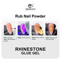Colle Gel UV Strass Diamant 10g Transparente pour Nail Art Professionnel Français DIY Écologique Non Toxique Longue Durée