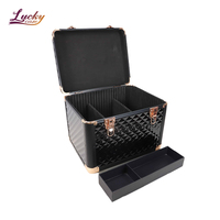 Boîtier en aluminium Portable boîte de toilettage de stockage de cheval Durable étui de toilettage de cheval en aluminium pour Kits d'outils de nettoyage de beauté de cheval