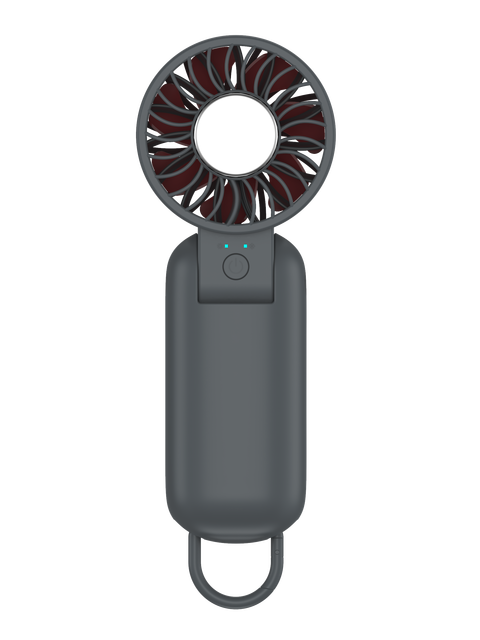 2000mAh Portable Small Fan Rechargeable Mini Fan Lanyard Neck Fan with Carabiner Outdoor Cooling RV