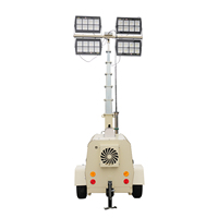 Tour d'éclairage mobile LED économique pour la construction routière, les sites miniers, les événements extérieurs et les travaux de nuit d'urgence