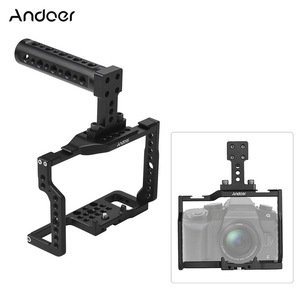 Andoer G85 Gabbia per Fotocamera in Lega di Alluminio + Kit Impugnatura Superiore con Numerosi Fori di Montaggio da 1/4\" e 3/8\" 2 Supporti per Flash <span class=keywords><strong>a</strong></span> Slitta Fredda - Product Image 6