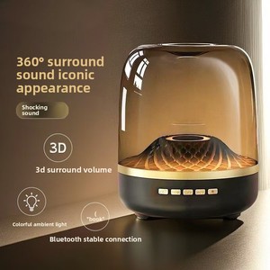 Haut-parleur portable transparent de 4e génération avec subwoofer sans fil, ambiance RGB et lecteur de carte mémoire - Product Image 1