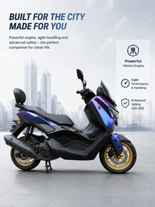 Moto EU avec ABS, moteur 10 kW 4 temps refroidi par air, moteur à essence 149,6 ml, freins à disque avant et arrière, 10 L - Product Image 4