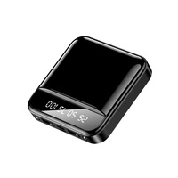 Mini Banco de Energía Ultra Delgado y Colorido de 10000mAh con Doble Puerto USB Tipo-C, Correa, Pantalla LED, Linterna, Carga Rápida y Portátil