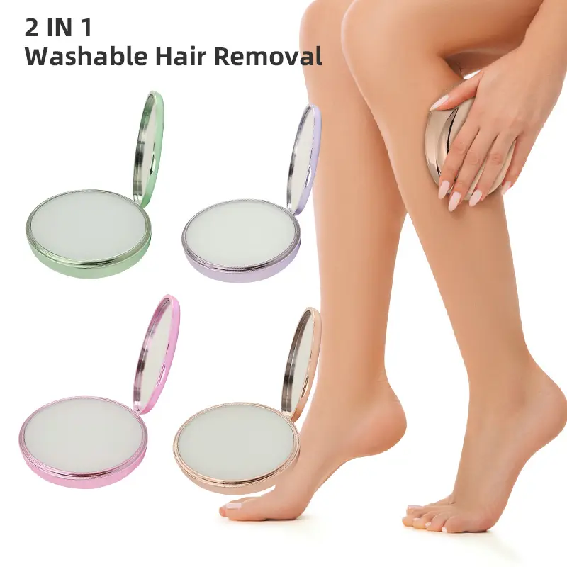 Hot Selling Painless Body Facial Physical Magic Golden Leg Hair Removal Crystal Pads Glass Eraser Hair Remover For Women Men
