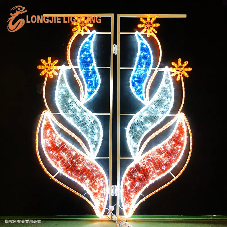 Уличные рождественские декоративные фонарики для дома, улицы, украшения, современная светодиодная лампа, Высота: 160 см, ширина: 120 см