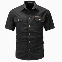 Chemise décontractée à manches courtes pour homme, respirante, séchage rapide, anti-plis, idéale pour l'été, les activités de plein air, la randonnée, la chasse, les voyages et le trekking