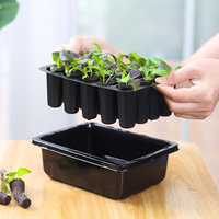 Kit de démarrage de semis de plantes classique Mini Propagator, plateaux de germination en plastique pour semis, utilisation au sol ou au mur pour la pépinière de jardinage