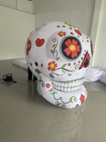 Maßgefertigte Horror-Cartoon-Totenkopf Aufblasbare Skulptur Halloween-Thema Aufblasbare Partydekoration für Festival-Events