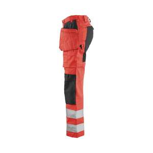 BLAKLADER - 716318115599C46 Women's Hi-Vis <b>trousers</b> with <b>stretch</b> Red/<b>Black</b> - EAN 7330509811603 HI-VIS WORKWEAR - Product Image 4