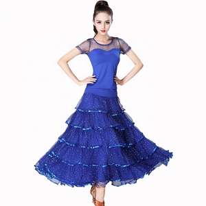 Bán Buôn Phụ Nữ Của Xã Hội <span class=keywords><strong>Waltz</strong></span> Khiêu Vũ Thực Hành Hiệu Suất Fluffy Shiny Sequin Tutu Váy Trang Phục Thiết Lập - Product Image 1