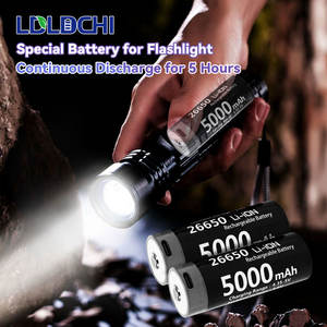 Batería de 5000mAh 26650 para linterna de alta potencia USB C recargable con protección de PCB Luz de caza luz Solar - Product Image 2