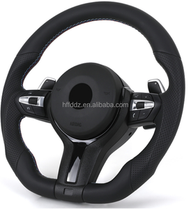 Volant sport chauffant avec palettes de commande pour <span class=keywords><strong>BMW</strong></span> F01 F06 F10 F11 F15 F20 F21 F22 F30 F31 F32 F36 en fibre de carbone - Product Image 4