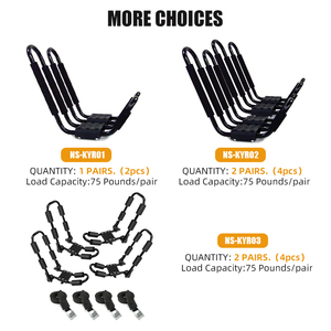 Portaequipajes Universal de Acero Tipo J para SUV/Camioneta/Furgoneta - Capacidad de Carga de 150 Libras, Resistente a la Oxidación, para Kayak, Canoa, Tabla de SUP - Product Image 5