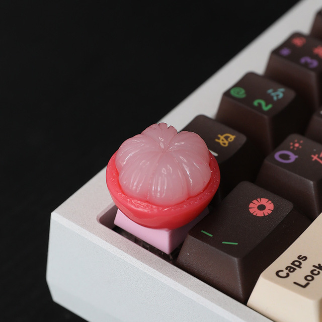 Cute Fruit Resin Mechanical Keyboard Keycap, Single Personalized Durian Shape Relief Decompression Keycap