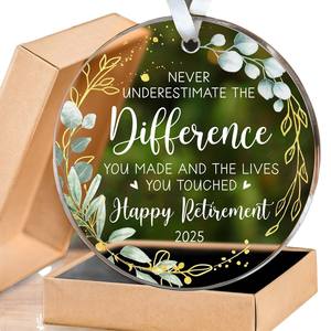 2025 UV dicetak bulat akrilik perhiasan natal liontin lintas batas hadiah liburan bola & pohon ornamen - Product Image 5