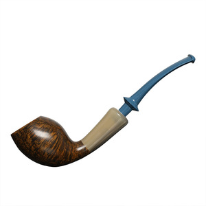 Muxiang Handmade Tulip Shape Pipe Sandalwood Briarwood Freestyle Traditional Filter Horn Grass Men Smoking Pipe - Product Image 4