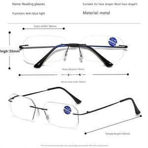 Gafas de Lectura Progresivas Multifocales sin Montura, Fotocromáticas, para Presbicia, Moda 2025, para Hombre - Product Image 6