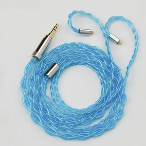 Обновленный кабель для наушников mmcx, 4 нити, серебристый