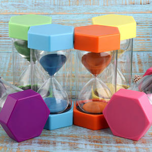 Minuteur hexagonal en forme de sablier, 30/60 minutes, cadeau d'anniversaire pour enfants, jouet créatif anti-chute, décoration simple pour la maison - Product Image 2