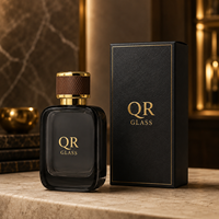 Flacon de parfum rose de luxe 100 ml, flacon de parfum en verre vide, flacon de parfum personnalisé unique avec boîte d'emballage, écologique