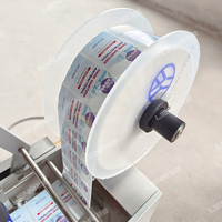 Machine d'étiquetage pneumatique semi-automatique PLC pour bouteilles en plastique et en verre, petites bouteilles rondes